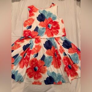 Janie and Jack Floral Kids Dress - Red, Blue, White